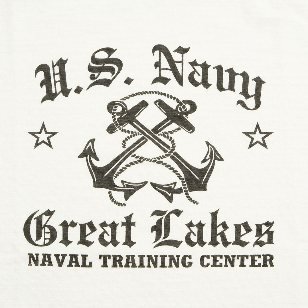 BUZZ RICKSON'S - SLUB YARN T-SHIRT - U,S, NAVY GREAT LAKES - BR79727