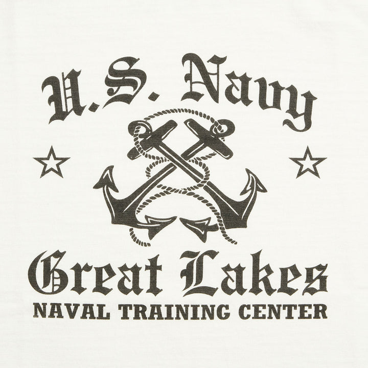 BUZZ RICKSON'S - SLUB YARN T-SHIRT - U,S, NAVY GREAT LAKES - BR79727