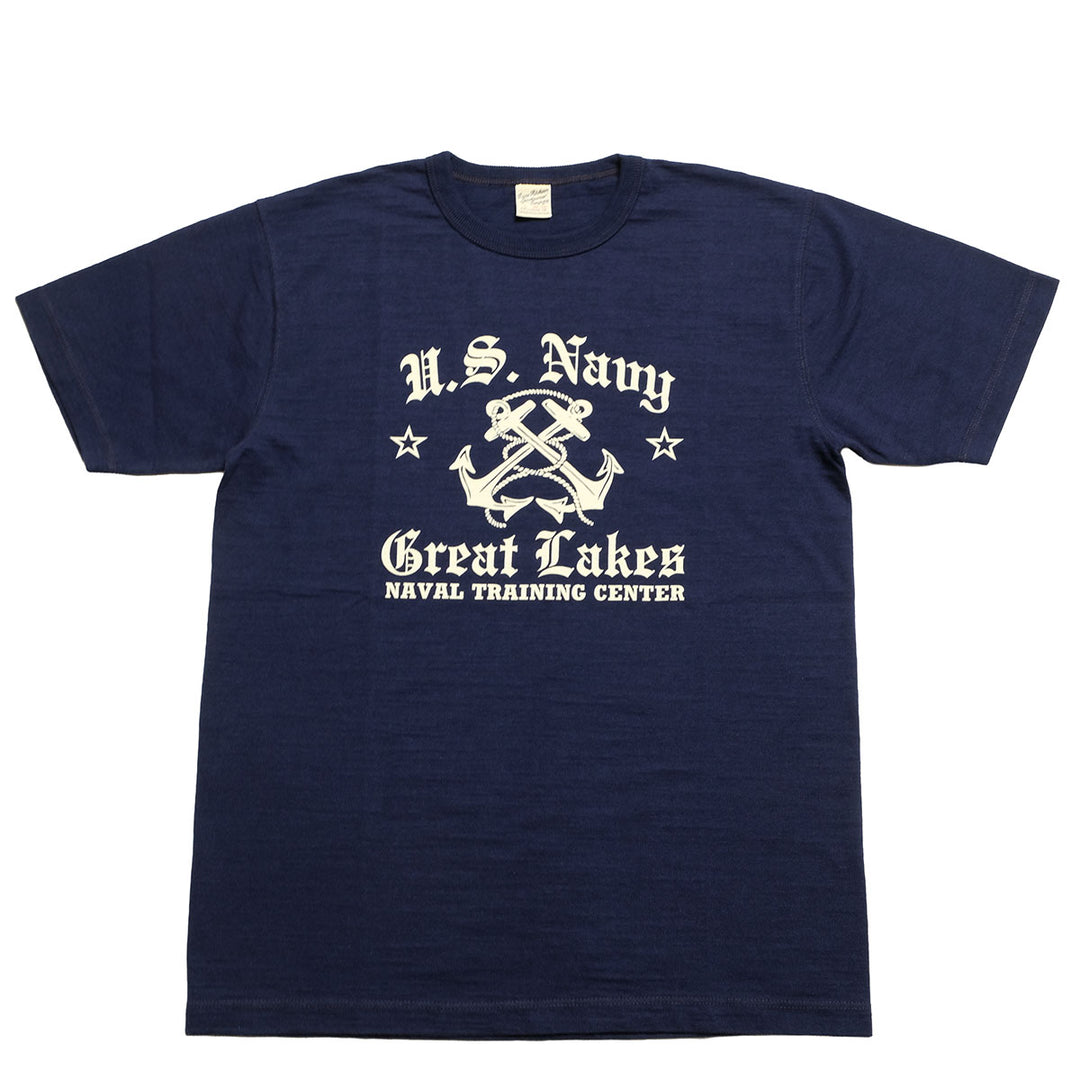 BUZZ RICKSON'S - SLUB YARN T-SHIRT - U,S, NAVY GREAT LAKES - BR79727