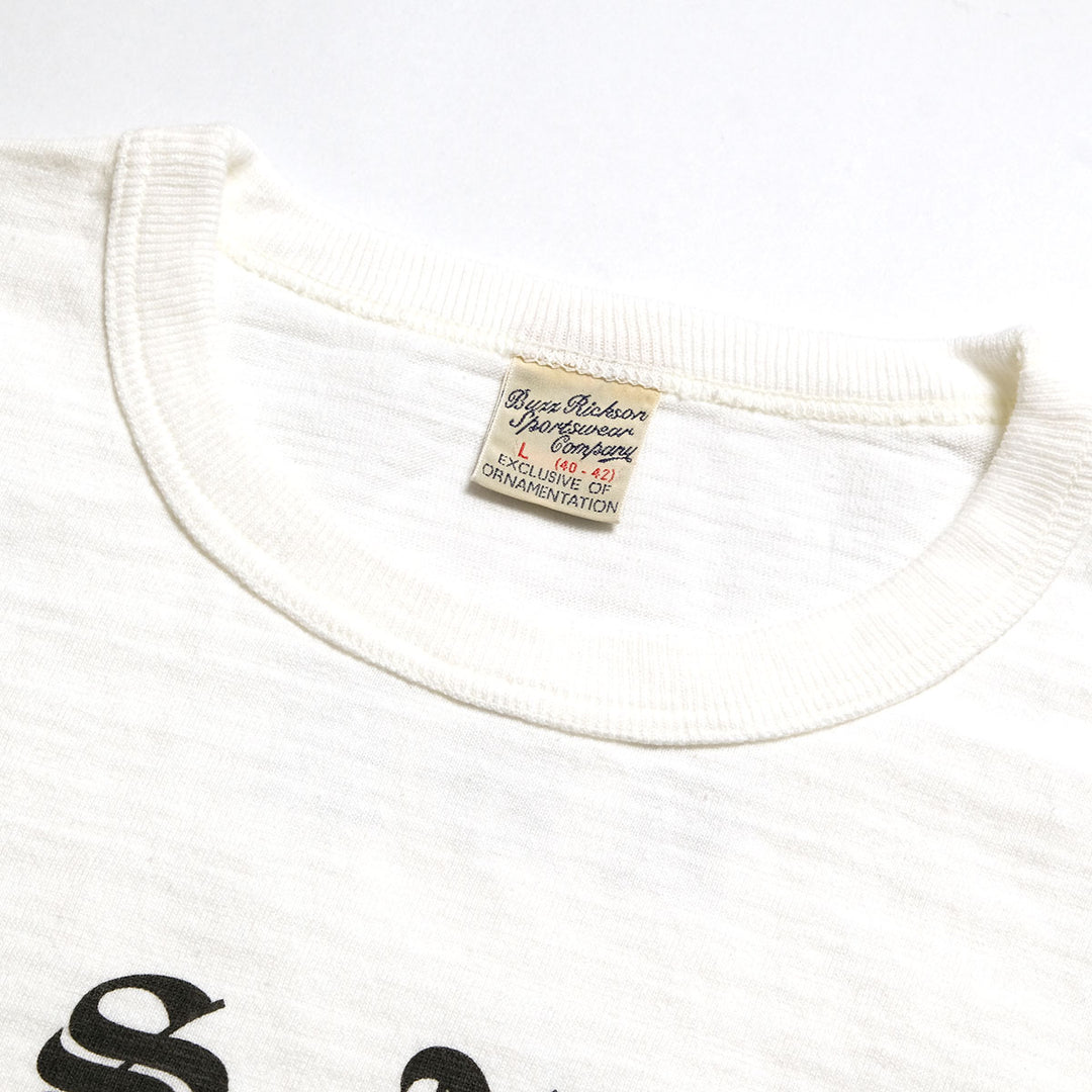 BUZZ RICKSON'S - SLUB YARN T-SHIRT - U,S, NAVY GREAT LAKES - BR79727