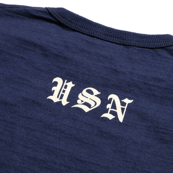 BUZZ RICKSON'S - SLUB YARN T-SHIRT - U,S, NAVY GREAT LAKES - BR79727