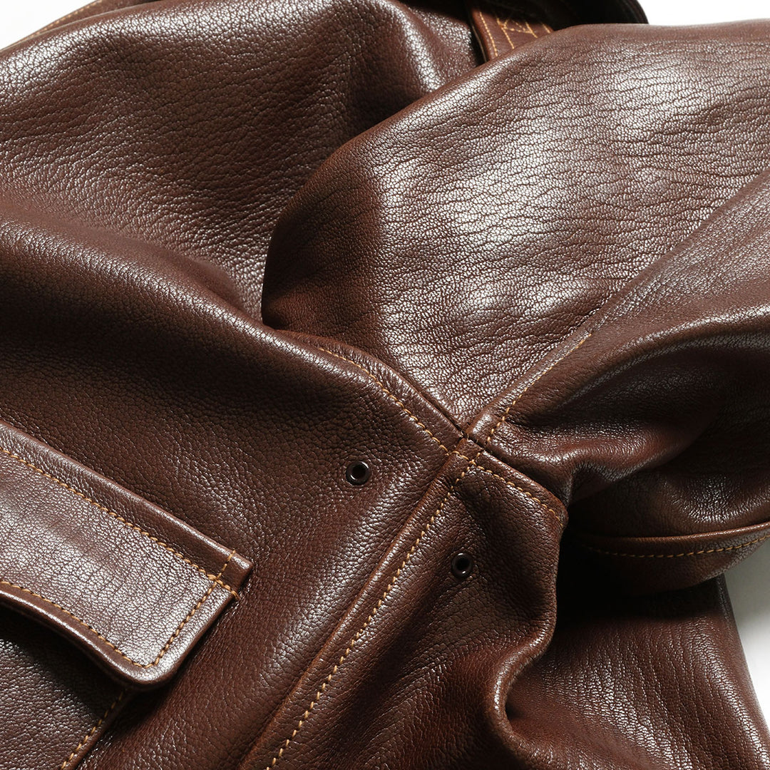 BUZZ RICKSON'S - Type A-2 - BUZZ RICKSON CLOTHING CO. - CONTRACT No.18091 GOAT SKIN - BR80686