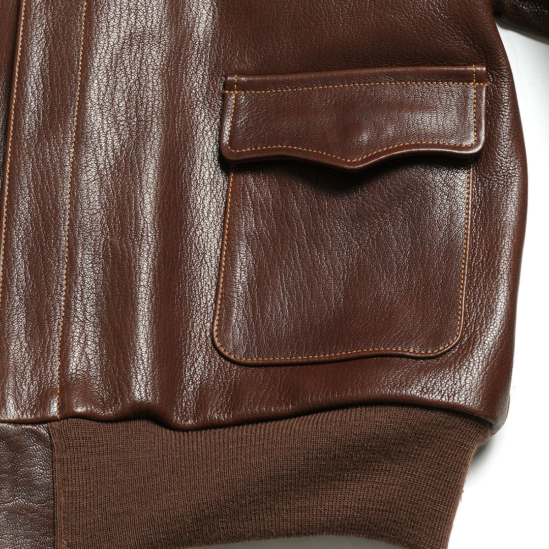 BUZZ RICKSON'S - Type A-2 - BUZZ RICKSON CLOTHING CO. - CONTRACT No.18091 GOAT SKIN - BR80686