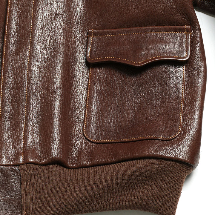 BUZZ RICKSON'S - Type A-2 - BUZZ RICKSON CLOTHING CO. - CONTRACT No.18091 GOAT SKIN - BR80686