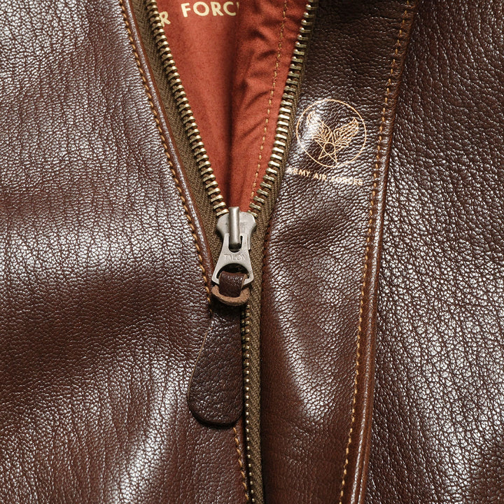 BUZZ RICKSON'S - Type A-2 - BUZZ RICKSON CLOTHING CO. - CONTRACT No.18091 GOAT SKIN - BR80686