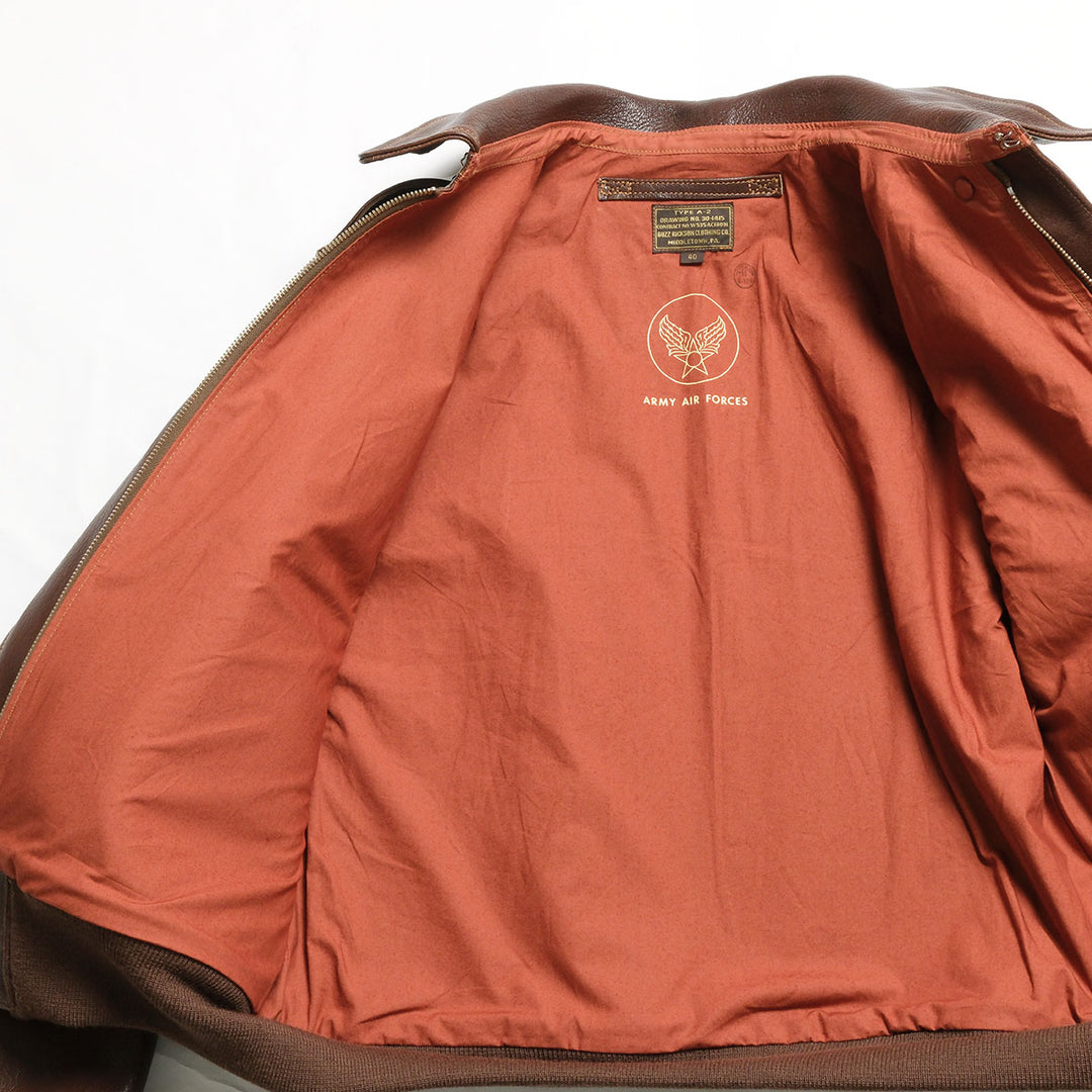 BUZZ RICKSON'S - Type A-2 - BUZZ RICKSON CLOTHING CO. - CONTRACT No.18091 GOAT SKIN - BR80686