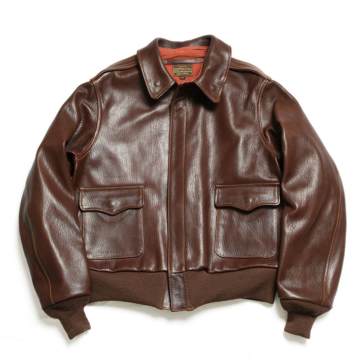 BUZZ RICKSON'S - Type A-2 - BUZZ RICKSON CLOTHING CO. - CONTRACT No.18091 GOAT SKIN - BR80686