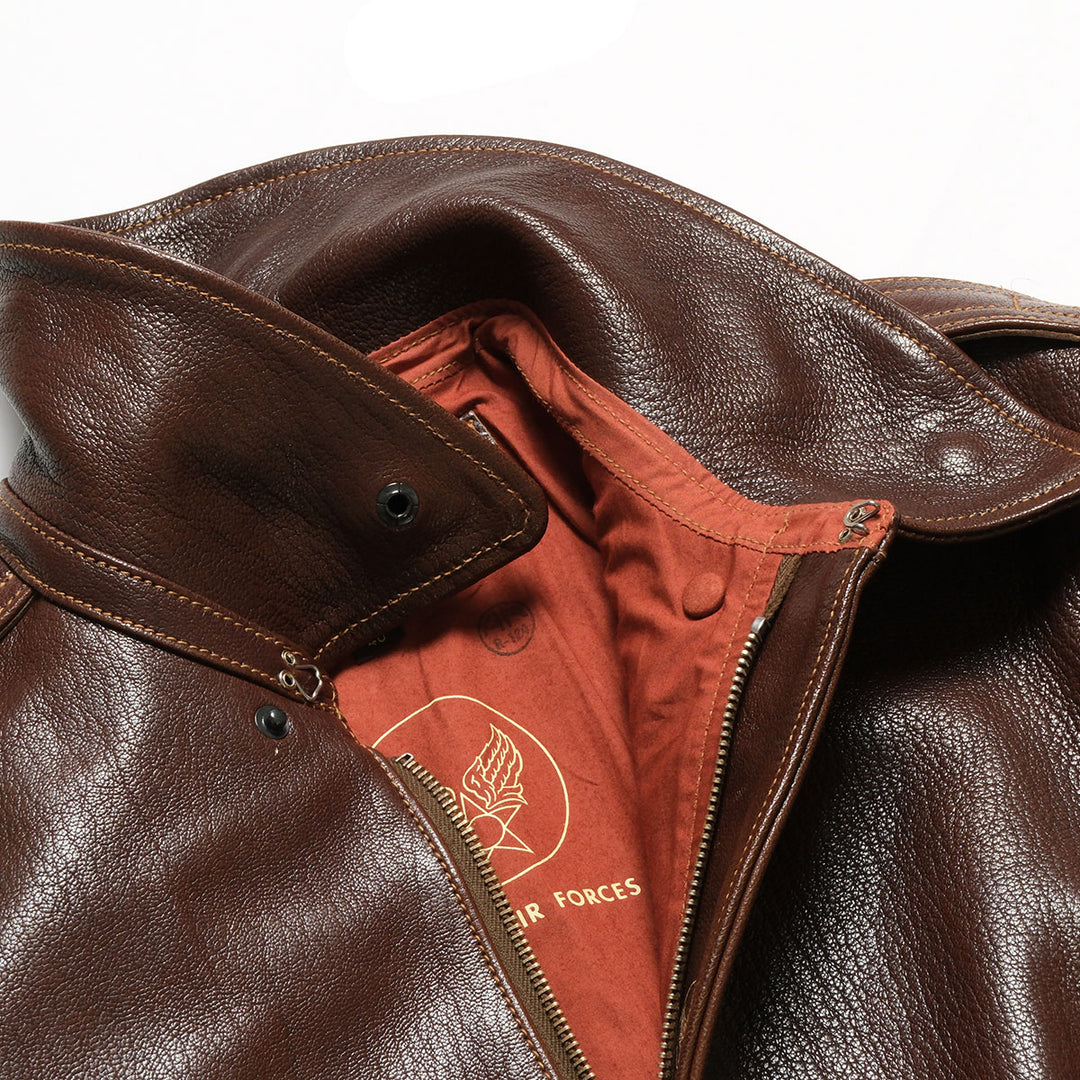 BUZZ RICKSON'S - Type A-2 - BUZZ RICKSON CLOTHING CO. - CONTRACT No.18091 GOAT SKIN - BR80686