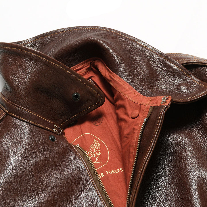 BUZZ RICKSON'S - Type A-2 - BUZZ RICKSON CLOTHING CO. - CONTRACT No.18091 GOAT SKIN - BR80686