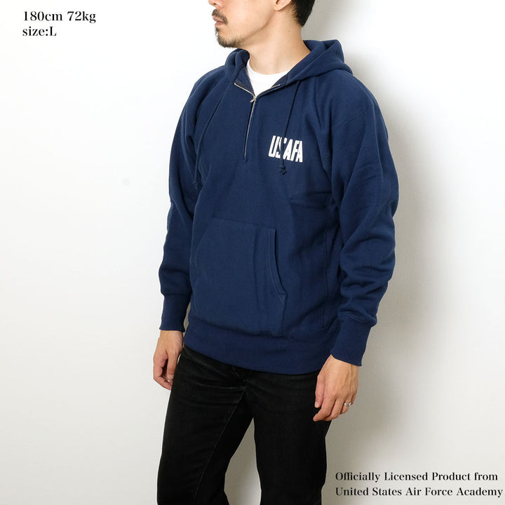 Champion - REVERSE WEAVE HALF ZIP HOODED SWEATSHIRT - USAFA - C3-A119