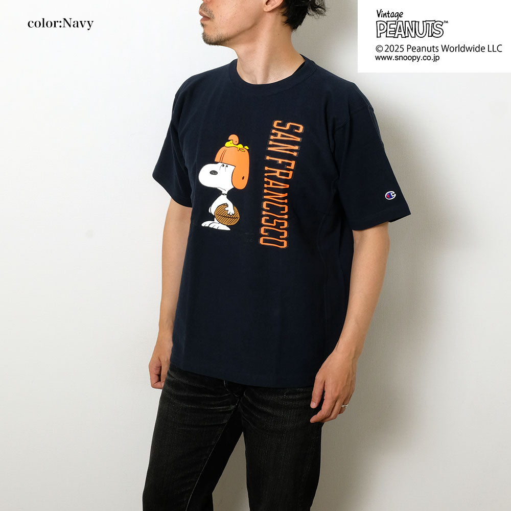 Champion - REVERSE WEAVE S/S T-SHIRT - PEANUTS - San Francisco - C3-B351