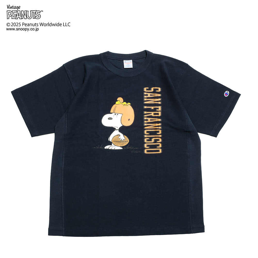 Champion - REVERSE WEAVE S/S T-SHIRT - PEANUTS - San Francisco - C3-B351