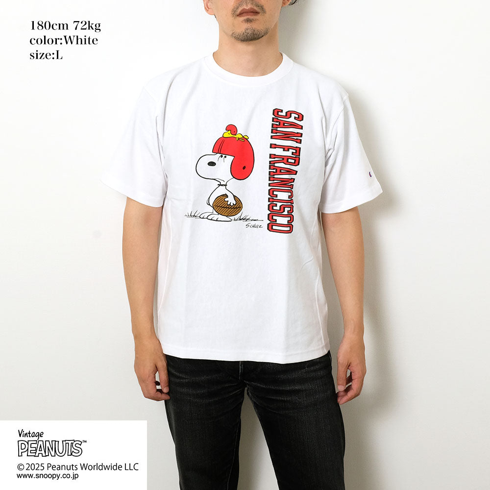 Champion - REVERSE WEAVE S/S T-SHIRT - PEANUTS - San Francisco - C3-B351