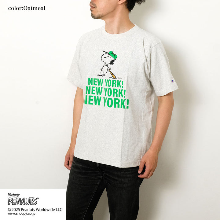Champion - REVERSE WEAVE S/S T-SHIRT - PEANUTS - New York - C3-B352