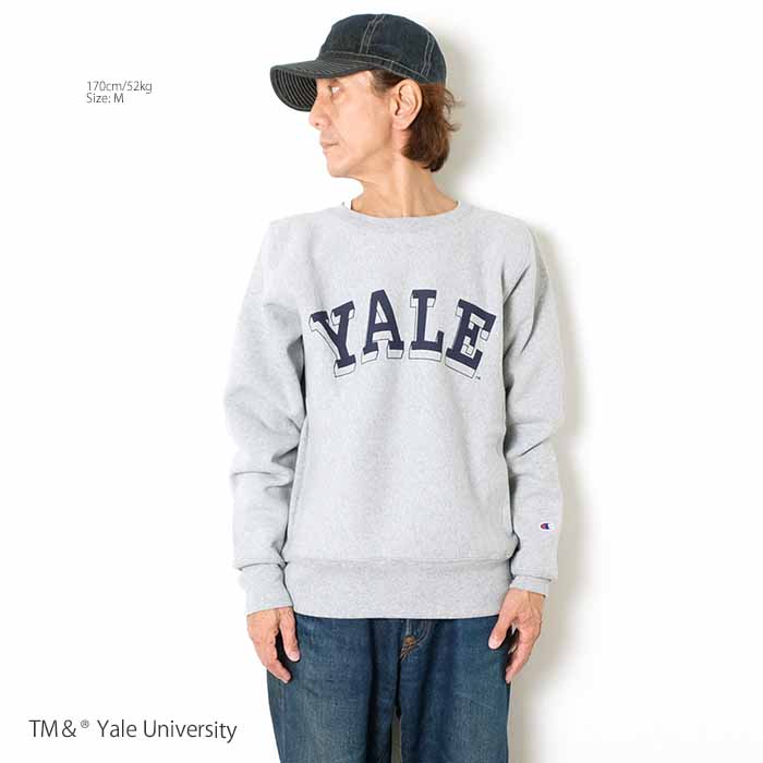 Champion - REVERS WEAVE CREW NECK SWEATSHIRT - YALE - C5-A004