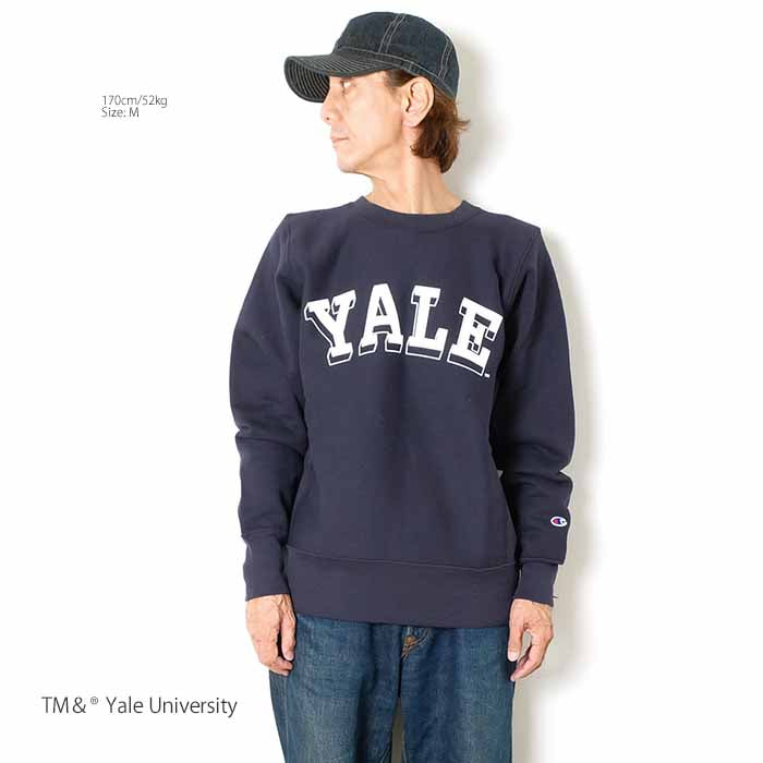 Champion - REVERS WEAVE CREW NECK SWEATSHIRT - YALE - C5-A004