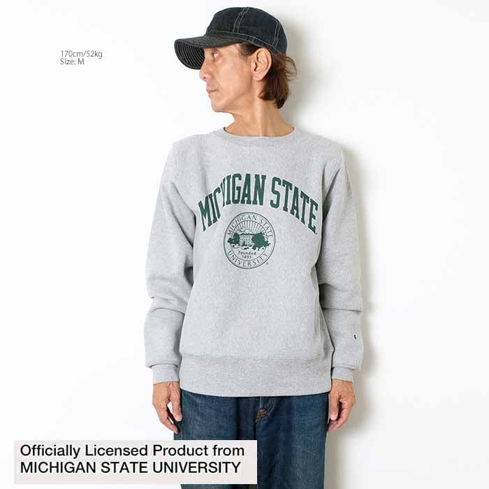 Champion - REVERS WEAVE CREW NECK SWEATSHIRT - MICHIGAN STATE - C5