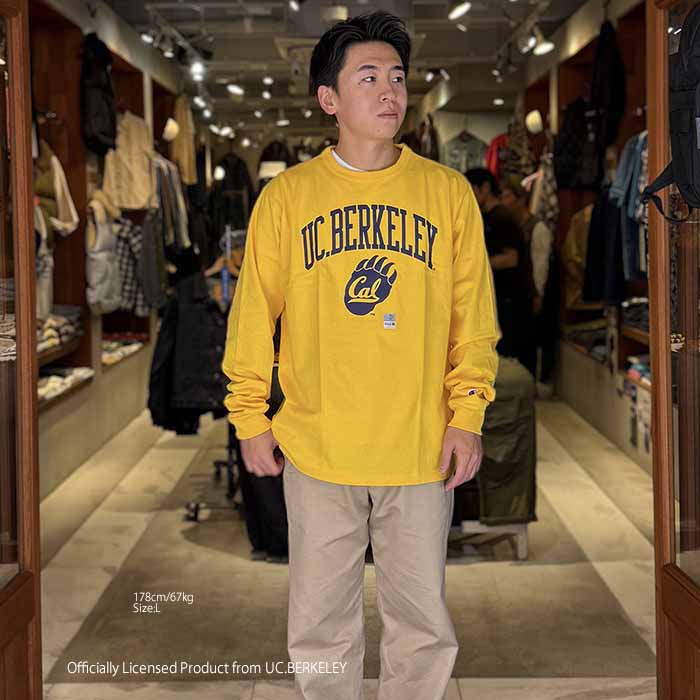 Champion - Made in U.S.A. T1011 - LONG SLEEVE T-SHIRT - UC BERKELEY - C5-C404