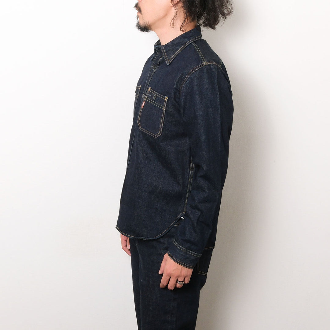 STUDIO D’ARTISAN & SA. - 14oz. DENIM WORK SHIRT - D5335