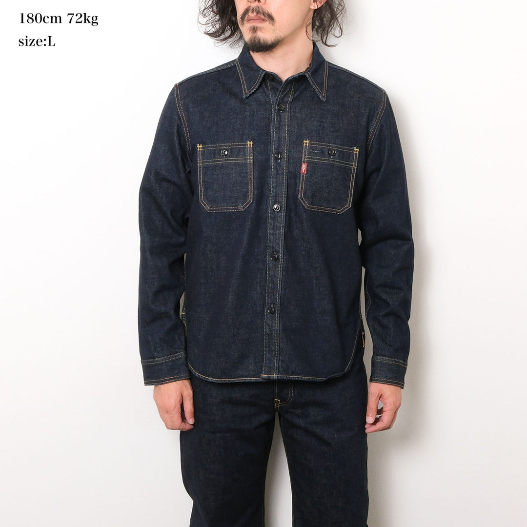 STUDIO D’ARTISAN & SA. - 14oz. DENIM WORK SHIRT - D5335
