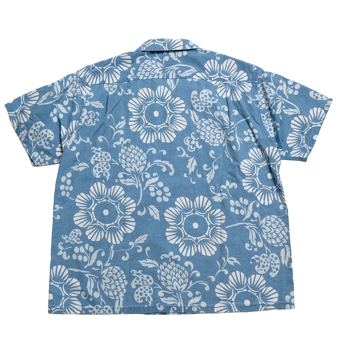 DUKE KAHANAMOKU - INDIGO COTTON HAWAIIAN SHIRT - DUKE'S PALEU - DK39642