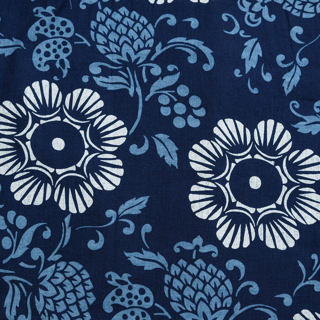 DUKE KAHANAMOKU - INDIGO COTTON HAWAIIAN SHIRT - DUKE'S PALEU - DK39642