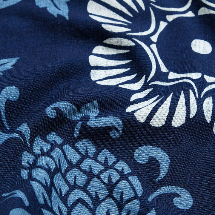 DUKE KAHANAMOKU - INDIGO COTTON HAWAIIAN SHIRT - DUKE'S PALEU - DK39642