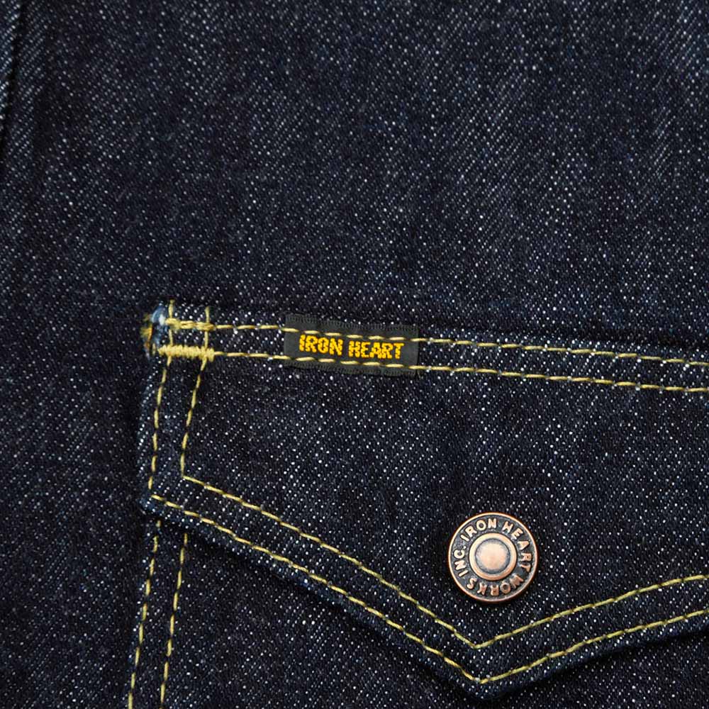 IRON HEART - 16oz Selvage C.P.O.Shirt / Indigo - IHSH-427 – HINOYA IRON HEART - 16oz Selvage C.P.O.Shirt / Indigo - IHSH-427 – HINOYA