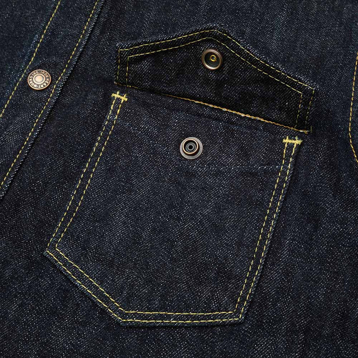 IRON HEART - 16oz Selvage C.P.O.Shirt / Indigo - IHSH-427
