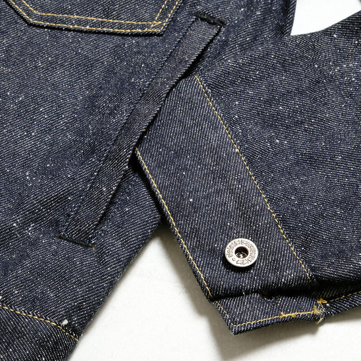 GOLD - RECYCLED WASTE SUVIN COTTON YARN 11.5oz. DENIM BLOUSE WWⅡ MODEL - GL15860N