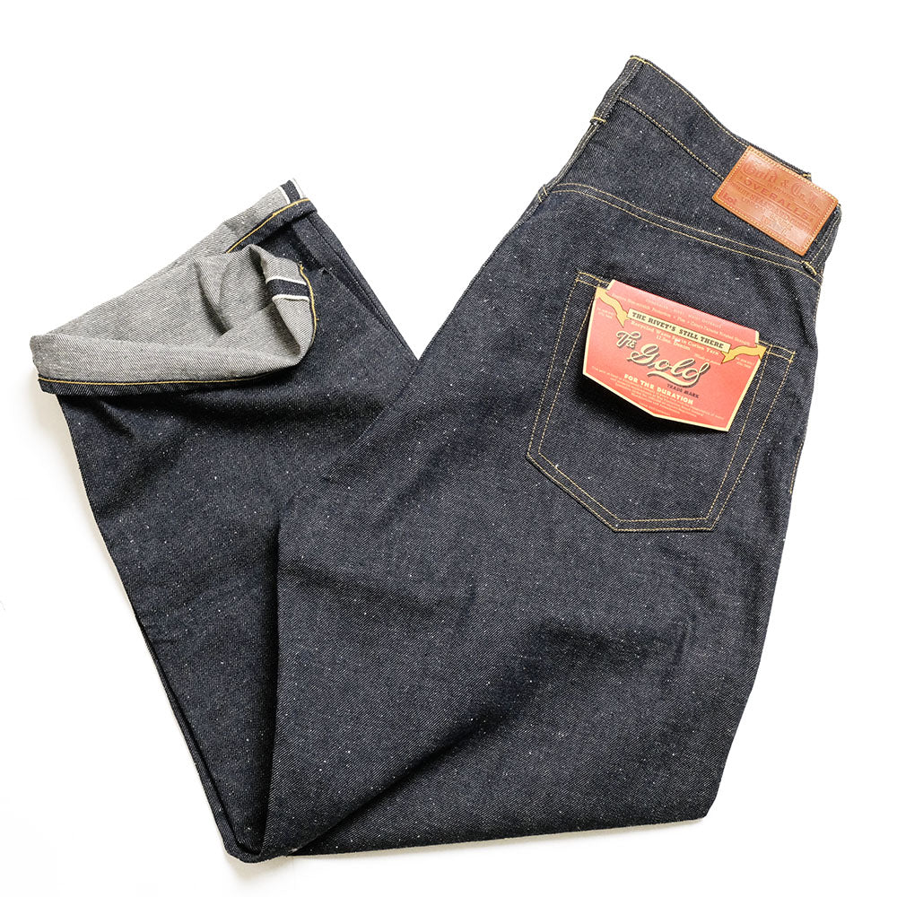 GOLD - RECYCLED WASTE SUVIN COTTON YARN 11.5oz. DENIM 5POCKET WIDE PAN –  HINOYA Online Store