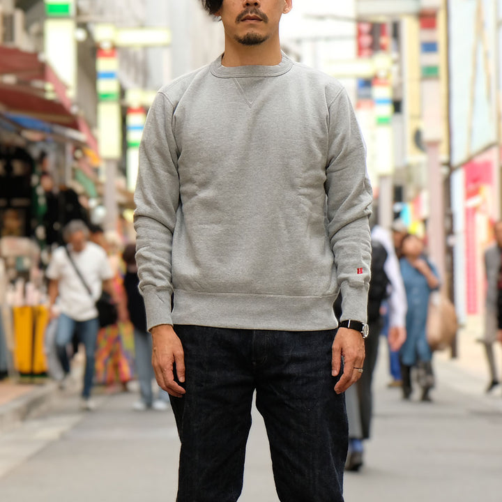 HINOYA - SET-IN CREW NECK SWEATSHIRT - H-008