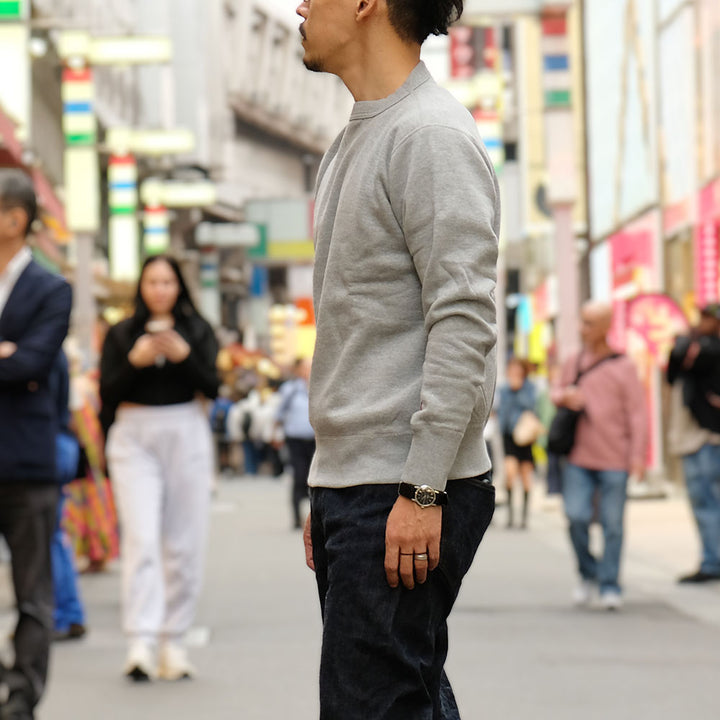 HINOYA - SET-IN CREW NECK SWEATSHIRT - H-008