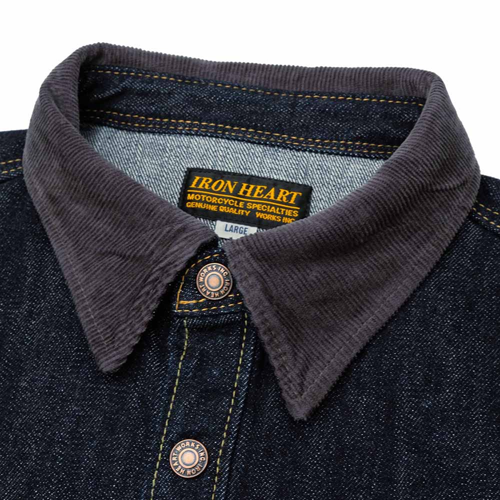 IRON HEART - 16oz Selvage C.P.O.Shirt / Indigo - IHSH-427