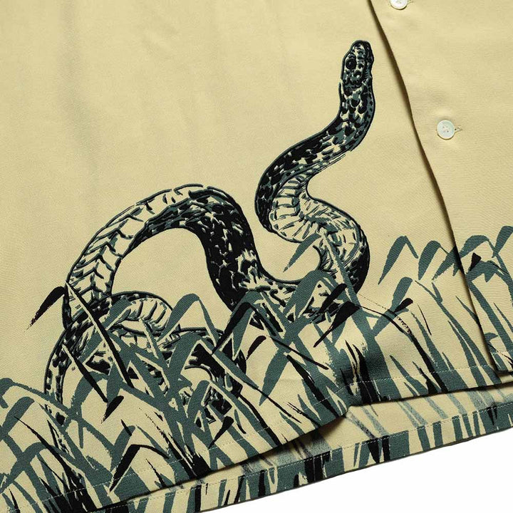 OLD JOE BRAND - ORIGINAL PRINTED OPEN COLLAR SHIRTS “Hebi” Long-sleeve - 251OJ-SH25