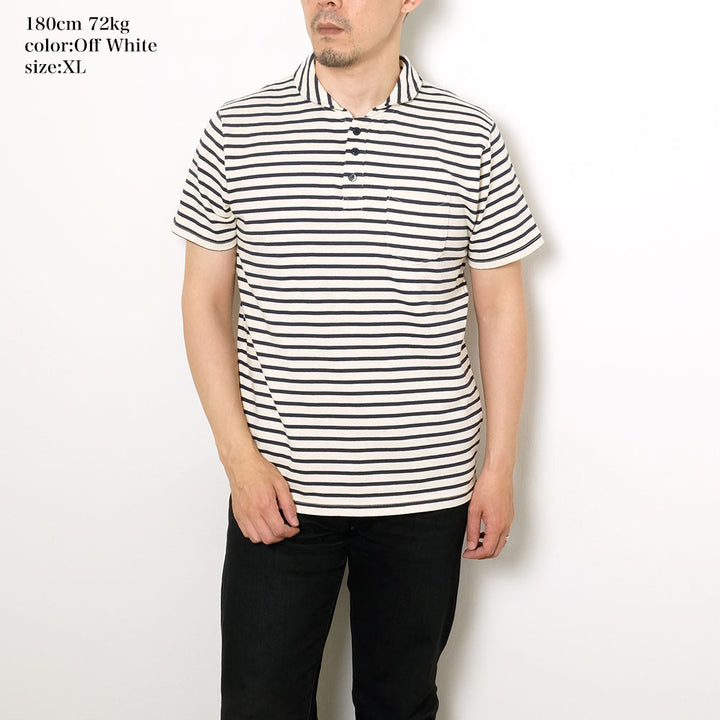 BURGUS PLUS Shawl Collar Border Polo Shirt HBP-011BD