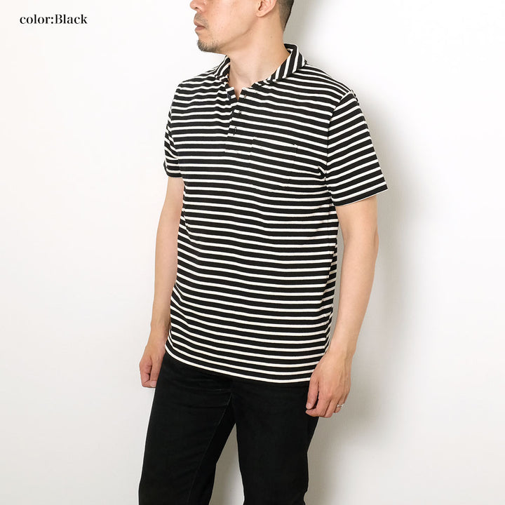 BURGUS PLUS Shawl Collar Border Polo Shirt HBP-011BD