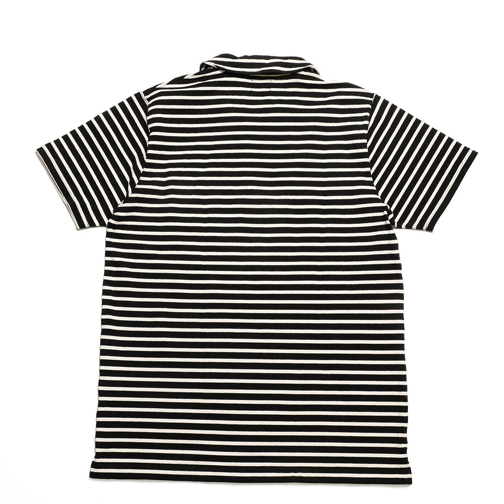 BURGUS PLUS - Shawl Collar Stripes Polo Shirt - HBP-011BD