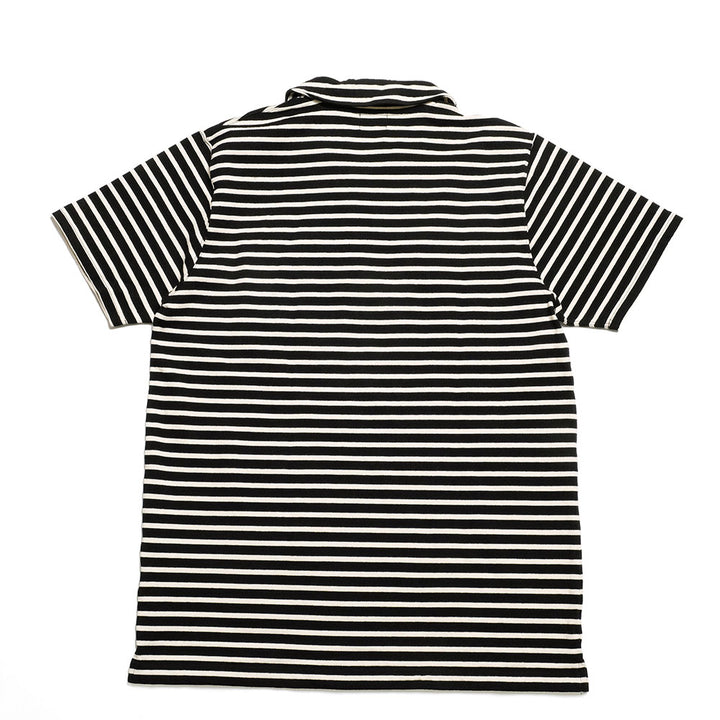 BURGUS PLUS - Shawl Collar Stripes Polo Shirt - HBP-011BD