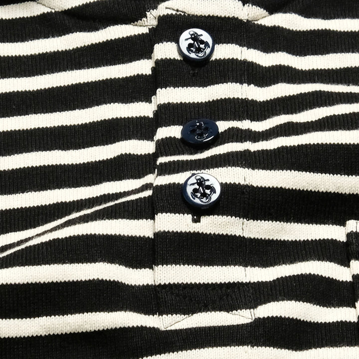 BURGUS PLUS - Shawl Collar Stripes Polo Shirt - HBP-011BD