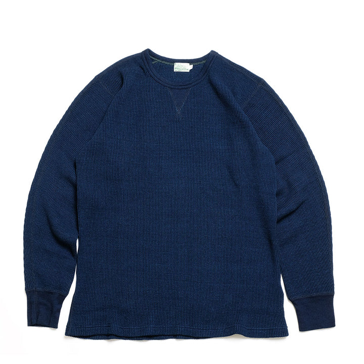 Burgus Plus - L/S Waffle Tee - Indigo Dye - HBP-015IDM