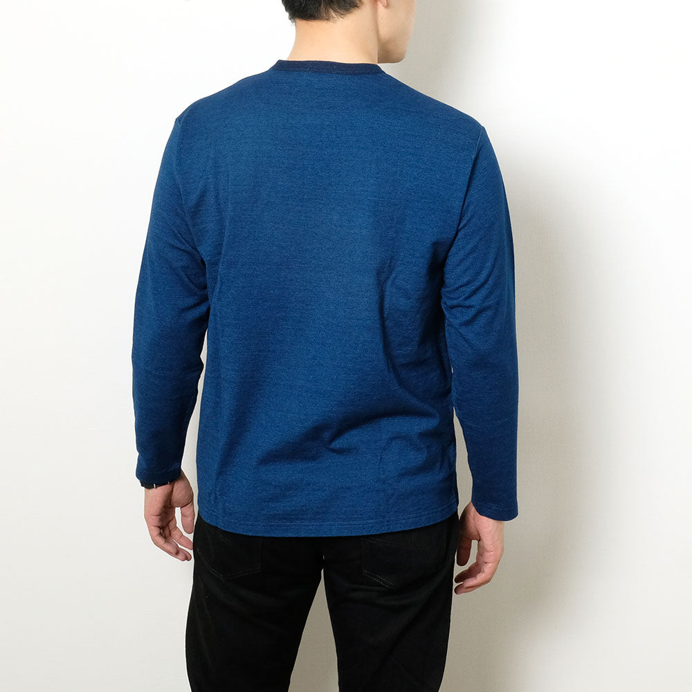 BURGUS PLUS - Indigo Long Sleeve T-Shirt - HBP-032