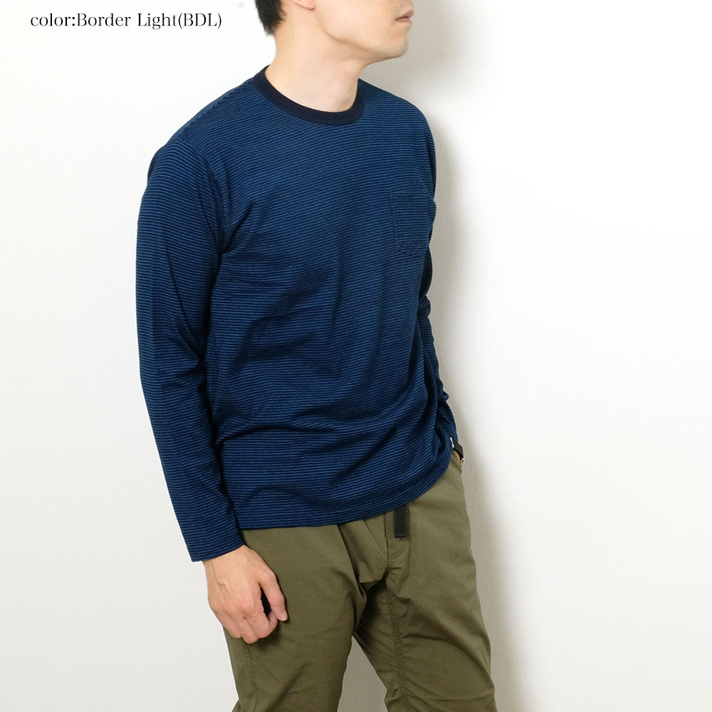 BURGUS PLUS - Indigo Long Sleeve T-Shirt - HBP-032