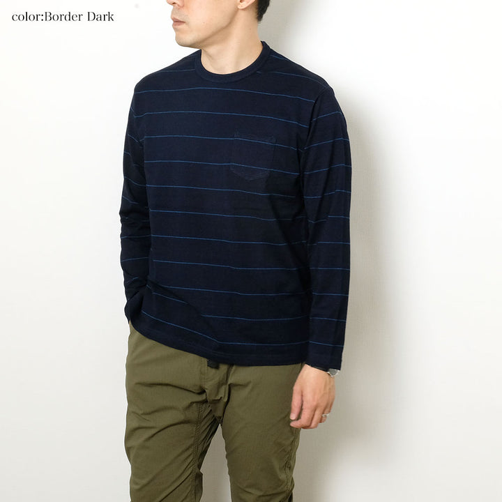 BURGUS PLUS - Indigo Long Sleeve T-Shirt - HBP-032