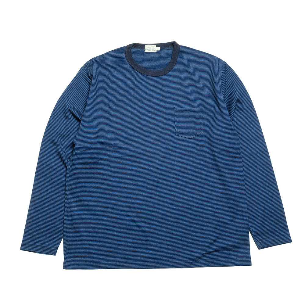 BURGUS PLUS - Indigo Long Sleeve T-Shirt - HBP-032