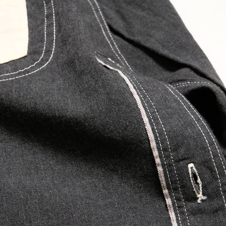 BURGUS PLUS - Solid-Color Chambray Work Shirt - Heather Gray - HBP-300CHB