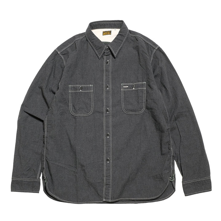 BURGUS PLUS - Beta Chambray Work Shirt - Heather Gray - HBP-300CHB