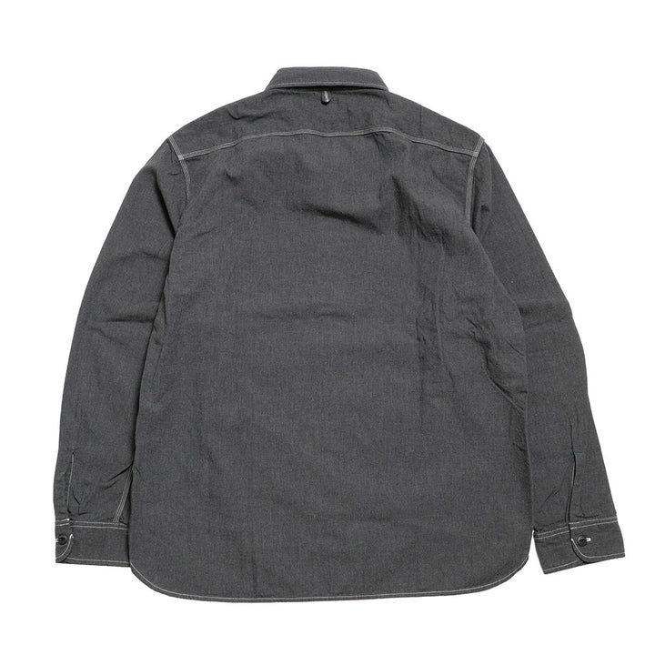 BURGUS PLUS - Solid-Color Chambray Work Shirt - Heather Gray - HBP-300CHB