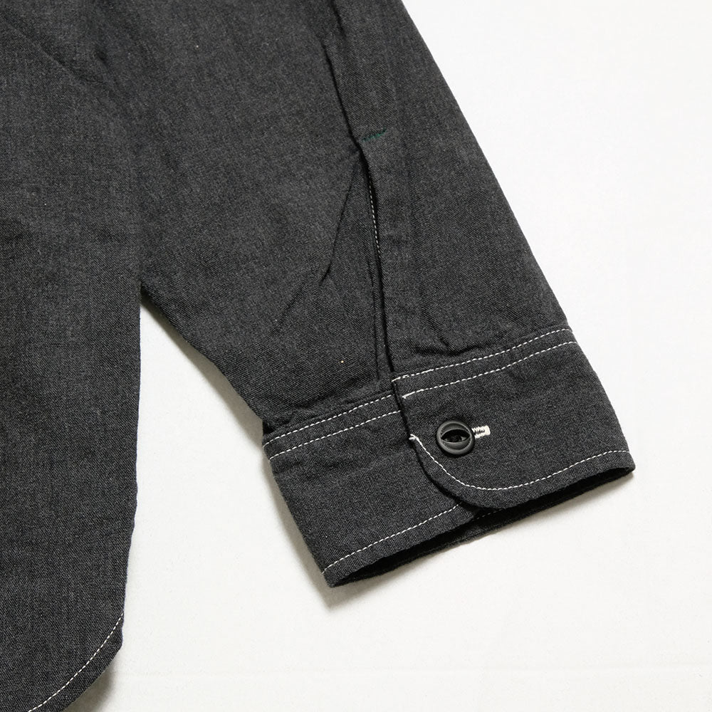 BURGUS PLUS - Solid-Color Chambray Work Shirt - Heather Gray - HBP-300CHB