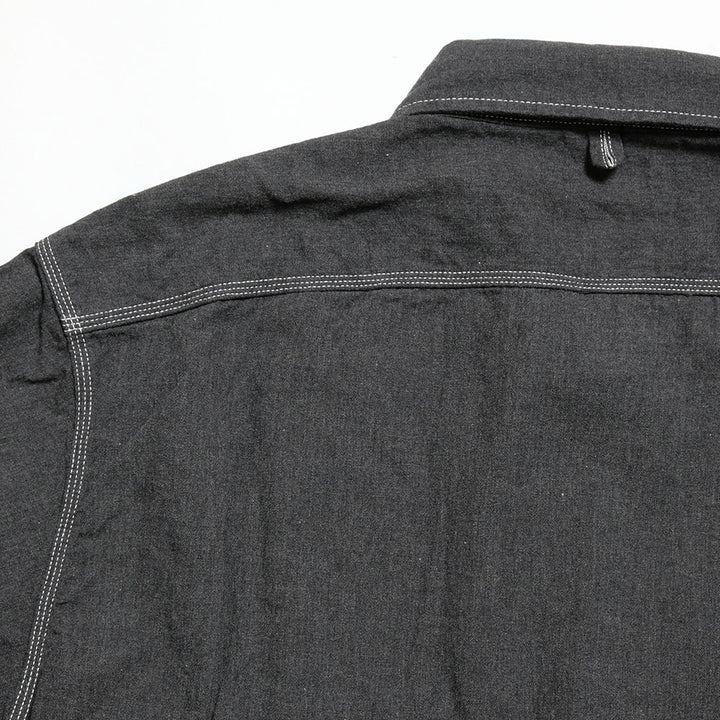 BURGUS PLUS - Solid-Color Chambray Work Shirt - Heather Gray - HBP-300CHB